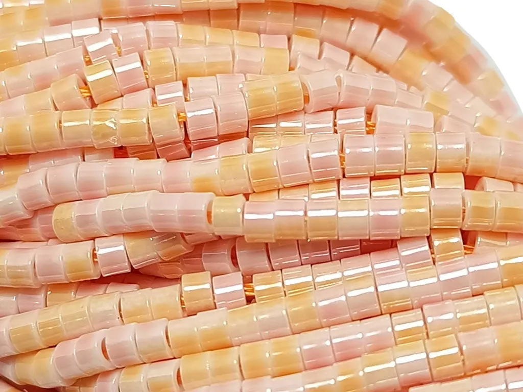Orange Dual Tone Glass Bead Strings